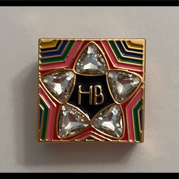 PRETTY LITTLE HENRY BENDEL SIGNATURE SPARKLY ENAMEL & GOLD PIN - RARE - Picture 2 of 12